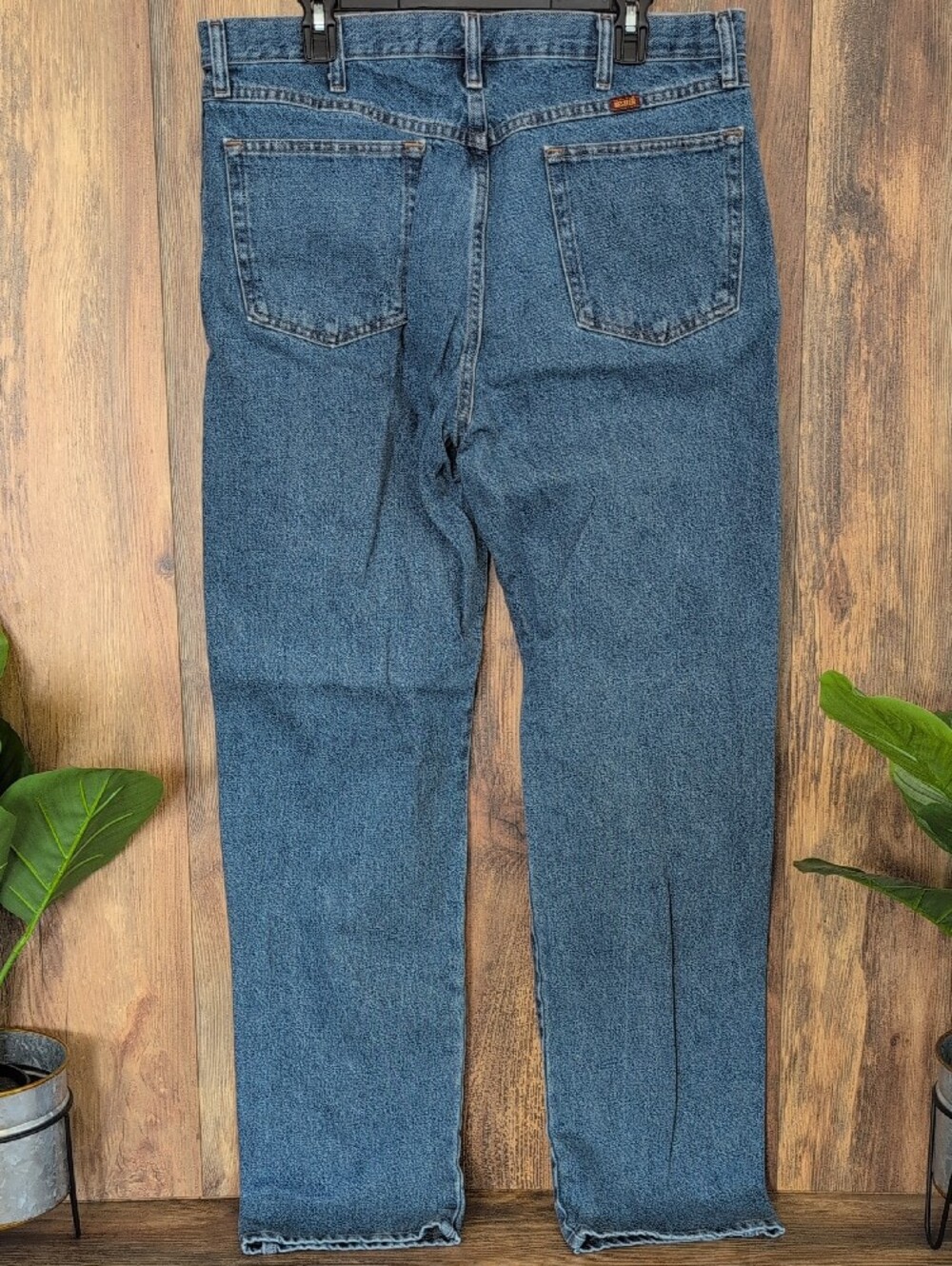 Rustler Classic Men's Blue Denim Straight 87619SW Jeans 36x34    687A